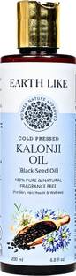 Earth Like Cold Pressed Kalonji Oil 100% Pure & Natural Fragrance Free For Skin,Hair Hair Oil