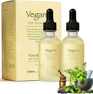 Veganic Natural Hair growth oil for Long Hair Conditioning