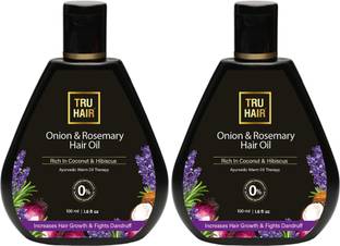 TRU HAIR Onion & Rosemary 100ml [Pack of 2] Hair Oil