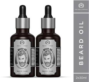 THE MAN COMPANY Beard oil pack of 2 Almond and thyme Hair Oil