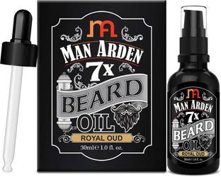 Man Arden 7X Beard Oil (Royal Oud), 7 Premium Oils For Beard Growth & Nourishment Hair Oil