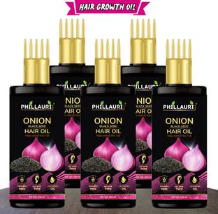 Phillauri Onion Oil for Hair Regrowth Aryuvedic Hair Oil 100ml (Pack of 5) Hair Oil