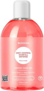 Blozzom Onion Hair Oil with Grey Control & Fall Defense Hair Oil