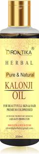 drontika Premium Cold Pressed Herbal Kalonji Oil - Virgin Grade  Hair Oil