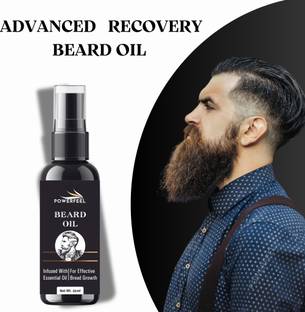 POWERFEEL Beard & Hair Growth Oil, | Natural Hair Oil for Thicker & Longer Beard | Hair Oil