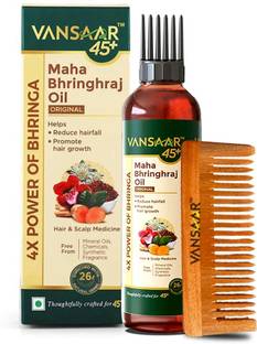 VANSAAR Maha Bhringraj Hair Oil Ayurvedic Clinicall Proven for Hairfall Control Hair Oil