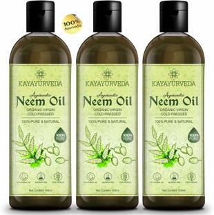 KAYAYURVEDA Pure Ayurvedic Neem Hair Oil - Pack of 3 Hair Oil
