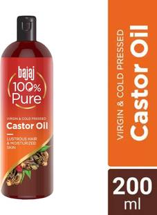 BAJAJ 100% Pure Castor Oil - Virgin & Cold Pressed Oil 200ml Hair Oil