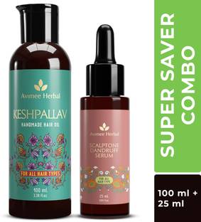 Avimee Herbal Hair Oil (100mL) + Scalptone Hair Growth Serum, Hair Oil