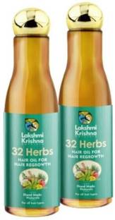 Lakshmi Krishna 32 Herbs Hair Oil for Hair Regrowth preventing Hair Fall Hair Oil (Pack of 2) Hair Oil