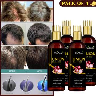 Phillauri Onion oil for Strengthens Roots, Promotes Growth Hair Health Naturally Hair Oil