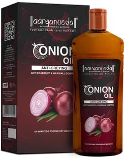 Aaryanveda Red Onion Oil & Black Seed Oil With No Mineral Oils For Controls Hair Fall Hair Oil