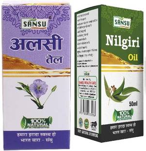 Sansu Alsi Oil 100ml + Nilgiri Oil 50ml (Pack of 2) Hair Oil