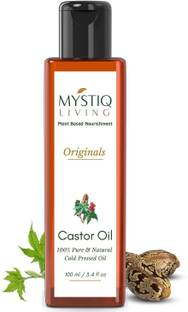 Mystiq Living Castor Oil (Cold Pressed) For Skin & Hair- Natural and 100% Pure (Organic) Hair Oil