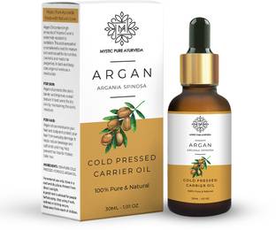 Mystic pure ayurveda Cold Pressed Moroccan Argan Oil For Hair Growth and Smooth Skin Hair Oil