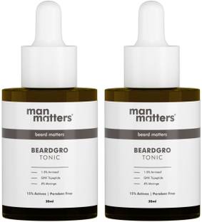 Man Matters BeardGro Beard Growth Tonic for Thicker Beard Growth with Aminexil & LashLD Hair Oil