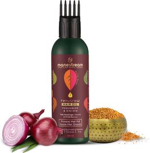 Manestream Fenugrow Oil Hair Fall Treatment & Re-Growth, Onion & Fenugreek Reduces Hairfall Hair Oil