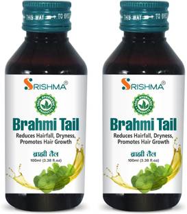 Srishma Ayurvedic Brahmi Oil - Reduces Hairfall, Dryness, Promotes Hair Growth Hair Oil