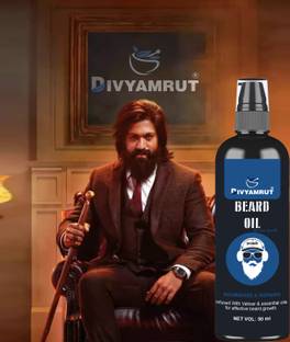 divyamrut Pure Beard Growth Hair Oil 100% Natural Oil Used Beard oil (50 ml)