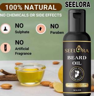 seelora Beard Illuminating Serum Beard Growth Oil For Men Hair Oil (100 ml) pack -2 Hair Oil