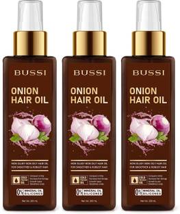 bussi Onion Hair Growth Oil With Blend Of Essential Oils For Promotes Hair Growth | Natural Ingredients No Mineral & Paraben | Also Controls Hair Fall & Dandruff For Men & Women Hair Oil