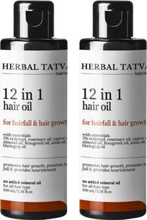 Herbal Tatva 12 in 1 Hair Growth Oil with Redensyl | Rosemary Oil, Fenugreek Oil & Onion Oil Hair Oil