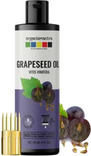 Organix Mantra Grapeseed Carrier Oil for Aroma, Massage, Skin and Hair 120 ML Hair Oil