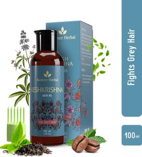 Avimee Herbal Keshkrishna Oil, With Amla & Curry Leaf, For Premature Greying, Hair Oil