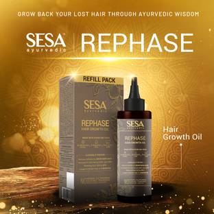 SESA Rephase Ayurvedic Oil for Hair Growth| Clinically Proven (Refill Pack) Hair Oil