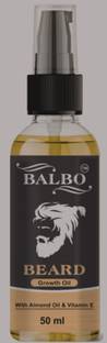 BALBO Beard Growth Oil - 50ml - More Beard Growth, 8 Natural Oils including Jojoba Oil, Vitamin E, Nourishment & Strengthening, No Harmful Chemicals Hair Oil