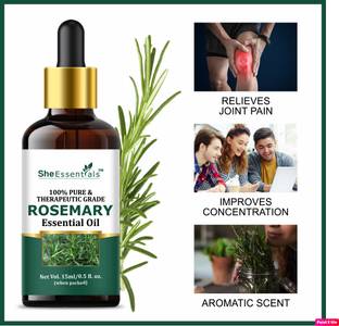 She Essentials Rosemary Essential Oil for Hair Growth |100% Natural for Hair Fall Control Hair Oil