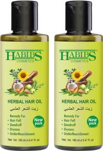 Habibs Herbal Hair Oil for Hair Fall, Dandruff and Dryness 160ml(Pack of 2 Pcs.) Hair Oil
