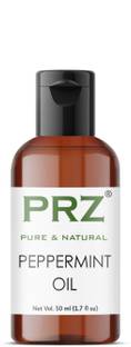 PRZ Peppermint Essential Oil (50ML) - Pure Natural & Therapeutic Grade Oil For Aromatherapy Body Massage, Skin Care & Hair Care Hair Oil