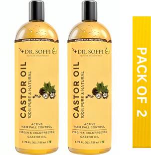 DR SOFFI Cold Pressed Extra Virgin Castor Oil For Hair Growth | Nourishing Hair Oil Combo Hair Oil