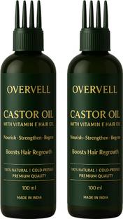 overvell Regrow Hair Fast • Stop Hair Fall • Castor Oil with Vitamin E Hair Oil
