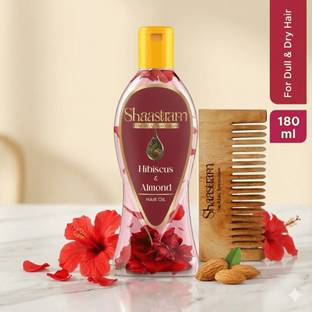 Shaastram Hibiscus and Almond with Real Flower Seeds & Ayurvedic Real Herbs Herbal Hair Oil