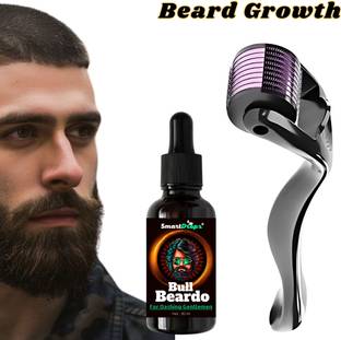 smartdrops Beard Oil For Faster Beard Growth & Derma Roller 0.5 mm For Hair & Beard Growth Hair Oil