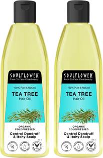 Soulflower Tea Tree Anti Dandruff Hair Oil, Hair Growth & Strenghten Hair Roots Hair Oil