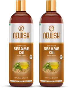 NEWISH Cold Pressed Sesame oil for Hair, Skin and Massage (Til Ka Tel) Hair Oil