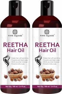 Pink Square Reetha hair regrowth & hair fall control 100% result Hair Oil Pack of 2 100 ml Hair Oil