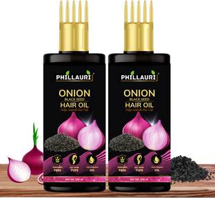 Phillauri Red Onion Black Seed Onion Hair Oil - WITH COMB APPLICATOR Hair Oil