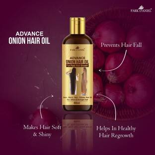 PARK DANIEL Advance Onion Hair Oil |For Reduces hairfall |for faster hair growth & complete nourishment suits all Hair types Hair Oil For Regrowth 60ml Hair Oil