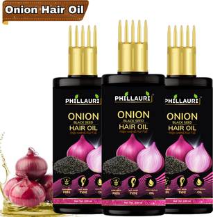 Phillauri Onion Oil for Hair Regrowth Aryuvedic Hair Oil 100ml (Pack of 3) Hair Oil