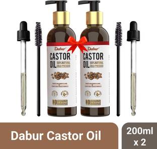 Dabur Castor Oil | 100% Natural Cold Pressed Oil | Skin and Hair Oil | Pure Oil Hair Oil