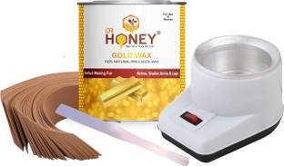 DR.HONEY gold wax 600g heater strip knaif nail shaper and Blackhead Remover Needle Wax