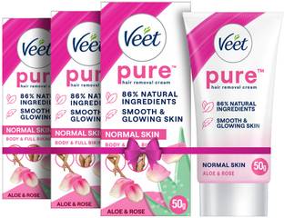 Veet Pure Hair Removal - Normal Skin Cream 50g,Set Of 3 Cream