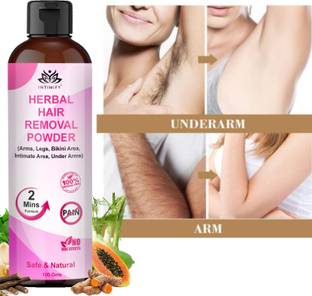 INTIMIFY Hair Removal Powder For Underarms, Hand, Legs & Bikini Line for Men & Women Cream