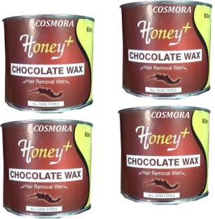 COSMORA HONEY+ COACLATE WAX HAIR REMOVAL WAX FOR INSTANT REMOVES HAIR PACK OF- 600ml x 4 Wax