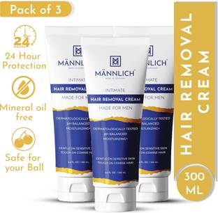 Mannlich Intimate/Private Hair Removal Cream for Men for Unwanted Coarse Pubic Hair Cream