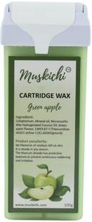 MUSKICHI Roll on Wax for Easy Hair Removal | Women Wax Roller | Green Apple Flavour Wax